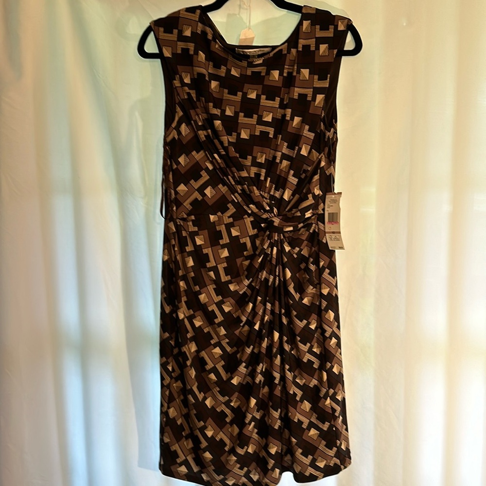 Ladies size 12 Evan Picone Bold beginnings black combo dress